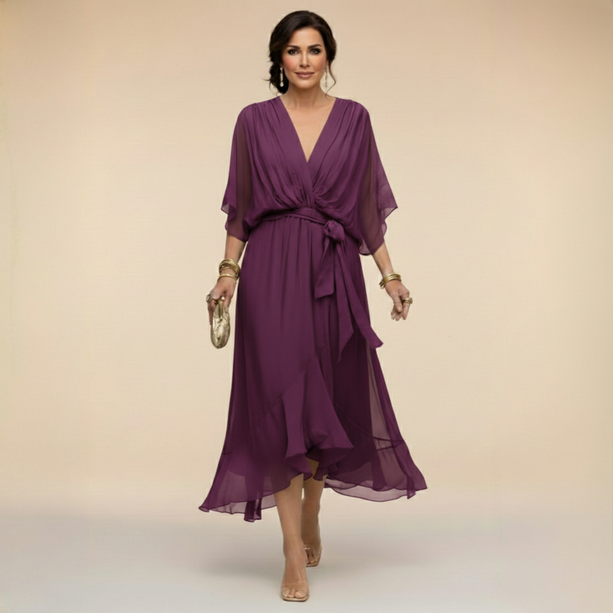 Marta™ – Elegant Flowing Chiffon Dress