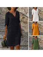 Judith | Relaxed V-Neck Dress
